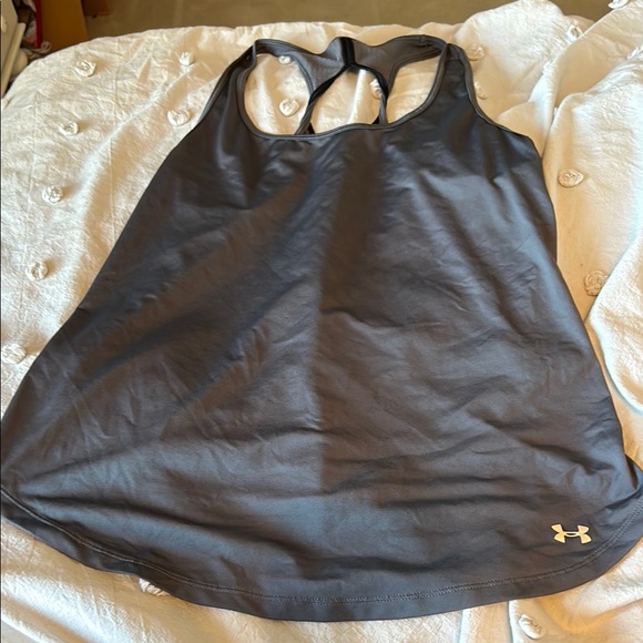 Under Armour Gray Racerback Tank Top - Picture 1 of 3